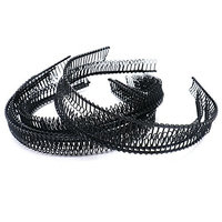 Set of 12 Fashion Iron Wire Teeth Comb Hairband Hair Hoop Headband Headwear Accessory for Lady Girls Women, Black