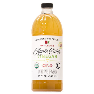 Apple Cider Vinegar 32oz - Unfiltered, USDA Organic, Kosher, & Raw with The Mother