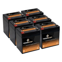 12V 4.5AH Sealed Lead Acid (SLA) Battery - T1 Terminals - for ZB-12-4.5 - 6PK - S00026-6PK-00000