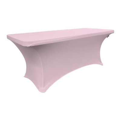 LA Linen TCSpandex72x30x30-LilacX45 Rectangular Spandex Tablecloth Lilac - 72 x 30 x 30 in.