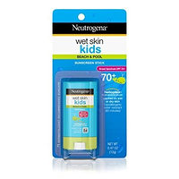 Neutrogena Wet Skin Kids Sunscreen Stick, SPF 70 0.47 oz.(pack of 4)