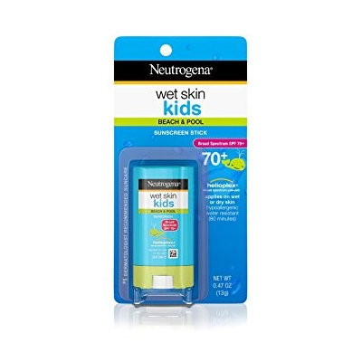 Neutrogena Wet Skin Kids Sunscreen Stick, SPF 70 0.47 oz.(pack of 4)