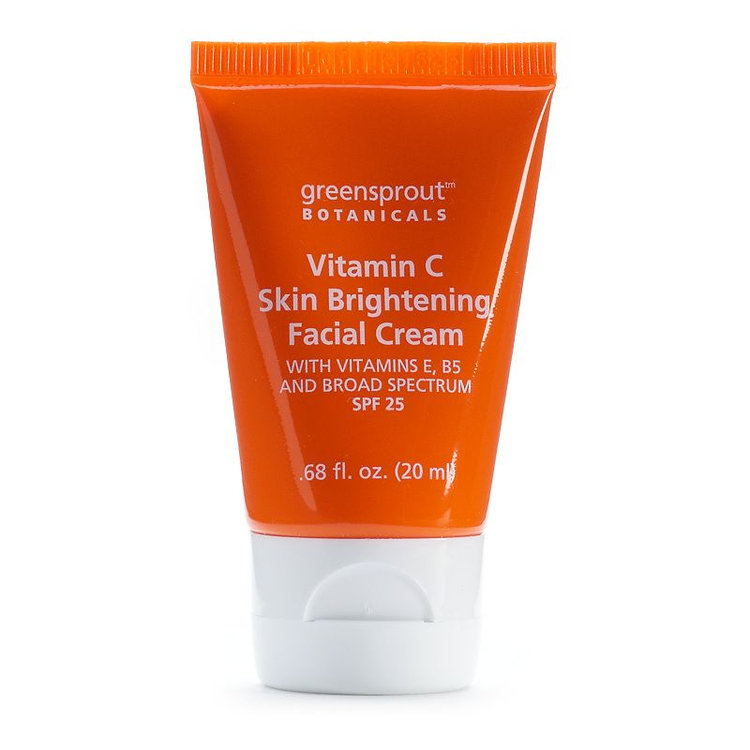 GreenSprout Botanicals Vitamin C Skin Brightening Facial Cream (Ivory) with SPF 25 Travel Size