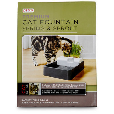 Petco Premium Spring & Sprout Cat Fountain, 72 oz.