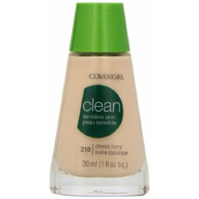 CoverGirl Clean Sensitive Skin Liquid Makeup, Classic Ivory (W) 210, 1.0-Ounce Bottles (Pack of 2)