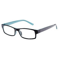 ICU Berryessa Large Black with Turquoise Interior Reading Glasses