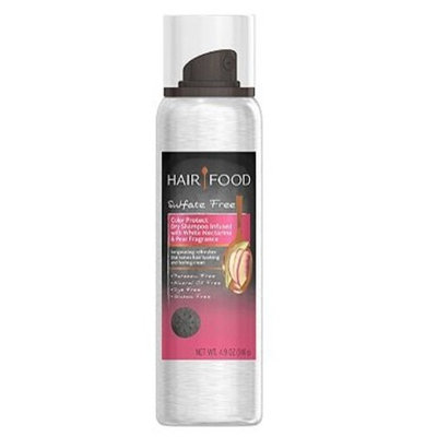 Hair Food Sulfate Free Color Protect Dry Shampoo Infused with White Nectarine & Pear Fragrance 4.9oz, pack of 1