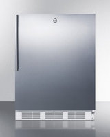 SUMMIT ADA compliant freestanding all-refrigerator with lock, stainless steel door, and horizontal handle