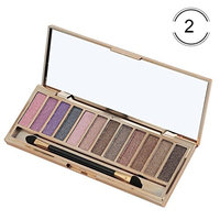 Exteren 12 Colors Shimmer Eyeshadow Eye Shadow Palette and Makeup Cosmetic Brush Set
