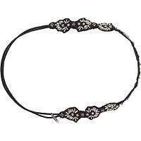 Pink Pewter Black Silver Head Wrap