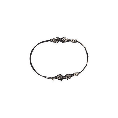 Pink Pewter Black Silver Head Wrap