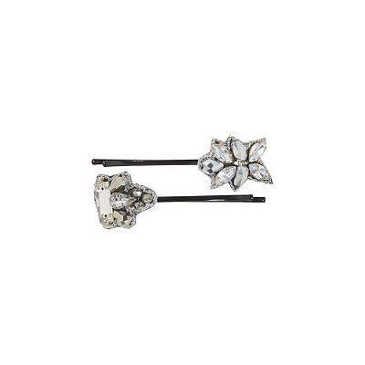 Pink Pewter Silver Set Bobby Pin