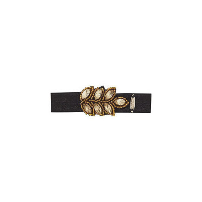Pink Pewter Gold Leaf Elastic