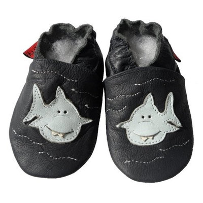 Soft Leather Baby Shoes Shark 0-6 months