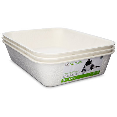 So Phresh Disposable Litter Boxes, Pack of 3 litter boxes