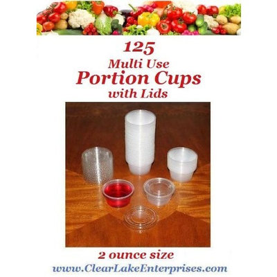 125 - 2 ounce Multi Use Souffle Portion Cups with Lids - Great as Jello Shot Cups