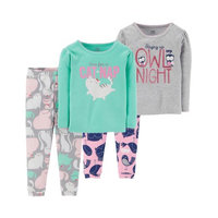 William Carter Company Child of Mine by Carter's Baby Toddler Girl Cotton Pajamas 4pc Set
