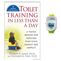 Toilet Training in Less Than A Day Guide Book with Potty Watch Trainer, Green