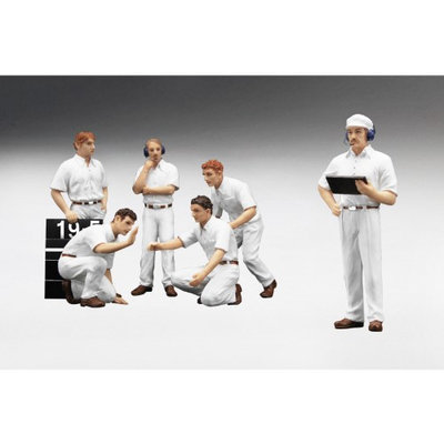 True Scale Miniatures 12AC10 F1 Pit Crew Figures Classic Style Blank White Set of 6 Piece 1-18