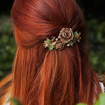 QueenMee Flower Hair Clip Rhinestone Hair Clip Crystal Hair Clip Flower Barrette Rhinestone Barrette Crystal Barrette Bridesmaid Hair Clip Hair Barrette