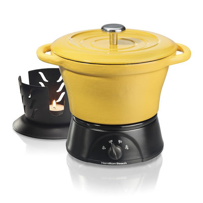 Hamilton Beach 1.5-qt. Cast-Iron Party Crock Slow Cooker, Yellow