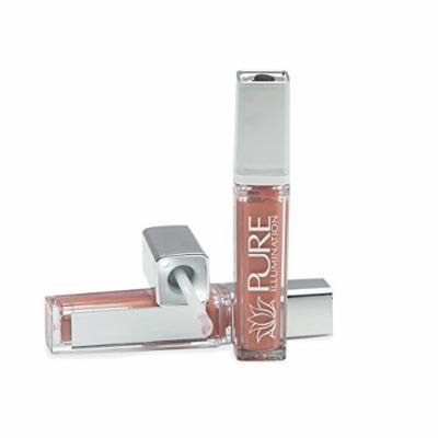 Pure Cosmetics Pure Illumination Natural Hydrating Lip Gloss Push Button Light Up with Mirror - Caribbean Coral, 0.30 fl. oz.