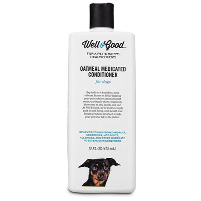 Well & Good Oatmeal Medicated Dog Conditioner, 16 fl. Oz.