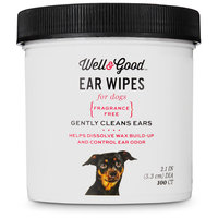 Well & Good Small Dog Ear Wipes, Pack of 100 wipes