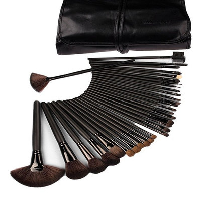 Makeup Brushes, Makeup Brush Set, 32 PCS Handmade Natural Synthetic Bristle Wooden Handle Cosmetics Foundation Eyeliner Mascara Eyeshadow Face Powder Blush Lipstick Makeup Brushes