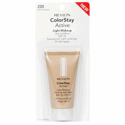 Revlon ColorStay Active Light Makeup with SoftFlex, All Skin Types, Natural Beige 220/05, 1 Ounce (Pack of 2)