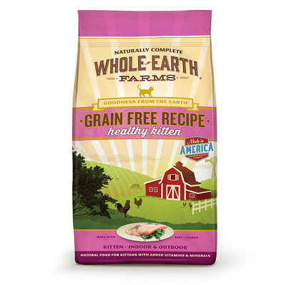 Whole Earth Farms Grain Free Real Chicken Kitten Food, 2.5 lbs.