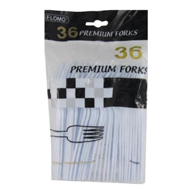 Flomo PF601 White Premium Forks Case of 36