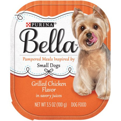 Nestle Purina Bella Grilled Chicken Flavor in Savory Juices Adult Wet Dog Food Case of 12- 3.5 oz. Trays