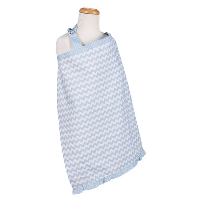 Trend Lab Sky Chevron Nursing Cover, Blue