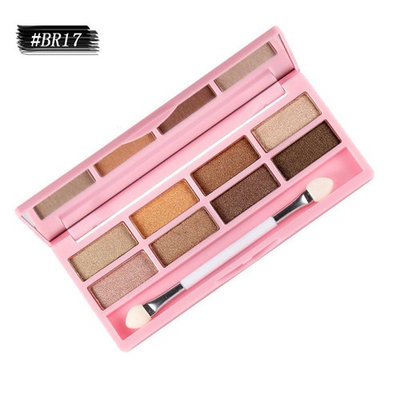 8 Colors Eyeshadow Palette - Smoky Natrual Naked Make up Eye Kit with Mirror, Double-ended brush and case (WARM)