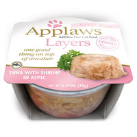 Applaws Cat Layers Tuna with Shrimp, 2.47 oz, Case of 12