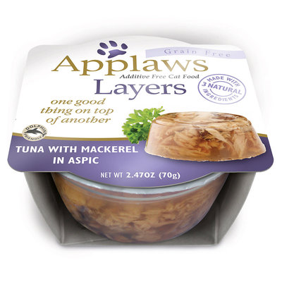 Applaws Cat Layers Tuna with Mackerel, 2.47 oz, Case of 12