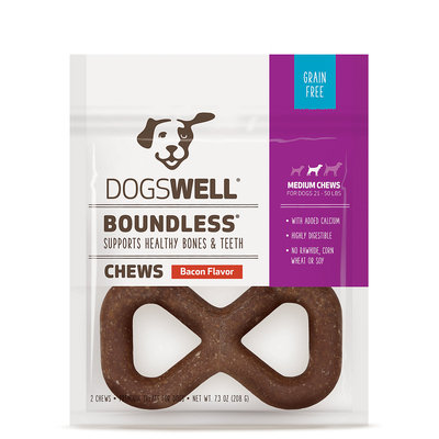 Dogswell Boundless Medium Bacon Flavored Dog Treats, 2pk 7.3oz