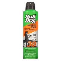Bull Frog Mosquito Coast Continuous Spray Sunblock with Insect Repellent, SPF 30 6.0 oz.(pack of 6)