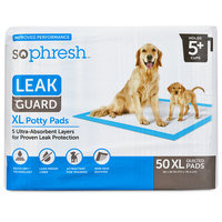 So Phresh X-Large Leak Guard Quilted Potty Pads, 50 CT