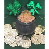 St Patrick's Day Pot of Gold hand made green Bath Bombs with Gold Sea Salt