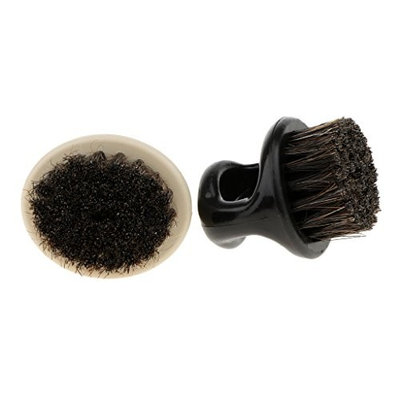 Baoblaze 2pcs Portable Handheld Hair Removal Brush Shaving Brush for Men's Hair Removing Salon Barber Tool