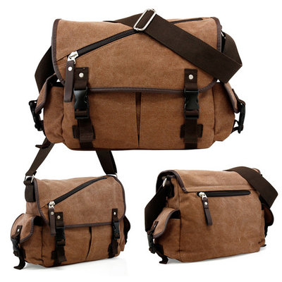 Men Messenger Bag School Shoulder Canvas Bag Vintage Crossbody Satchel Laptop Business Bags