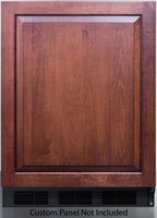 SUMMIT Commercially approved built-in undercounter all-refrigerator with black exterior and 32 inch height for ADA counters; door accepts full overlay panels
