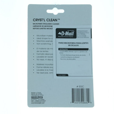 3 Cryst'l Clean Microfiber Eyeglass Cleaning Cloths Sunglasses Lens Wipe Cleaner