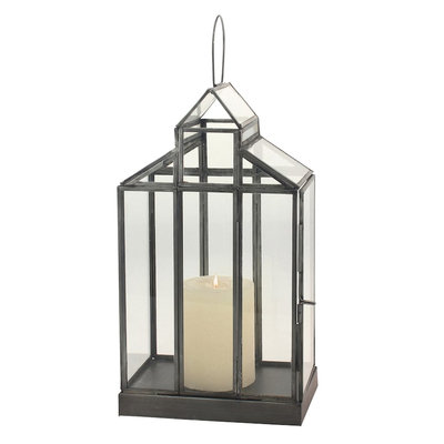 Glass Barn Terrarium Container, Clear