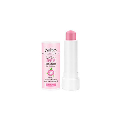 Babo Botanicals Sheer Lip Tint Conditioner SPF 15 Mineral Sunscreen Lip Balm