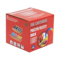 G&G 10in1 Ink Cartridge Compatible For Brother 2 Pcs of PGI-220Bk CLI-221Bk CMY - 1293357