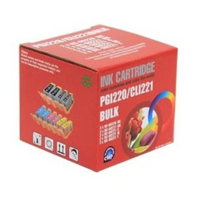 G&G 10in1 Ink Cartridge Compatible For Brother 2 Pcs of PGI-220Bk CLI-221Bk CMY - 1293357