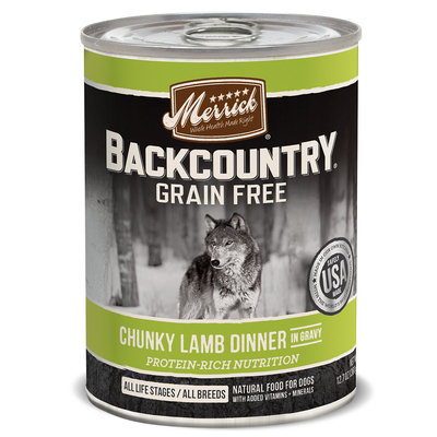 Merrick Backcountry Grain Free Chunky Lamb Canned Dog Food